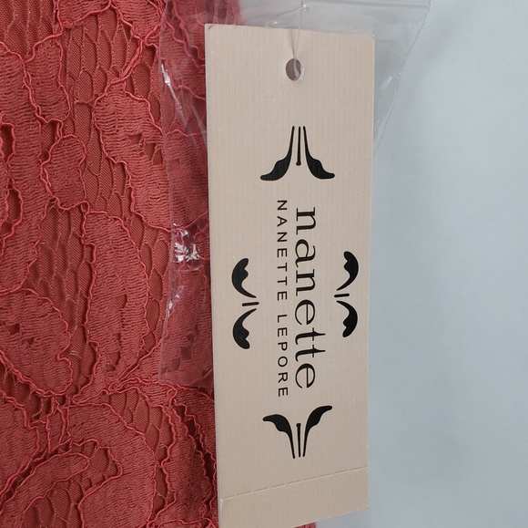 NWT Nanette Lepore Sedona Clay Lace Shirt Dress - Picture 4 of 8